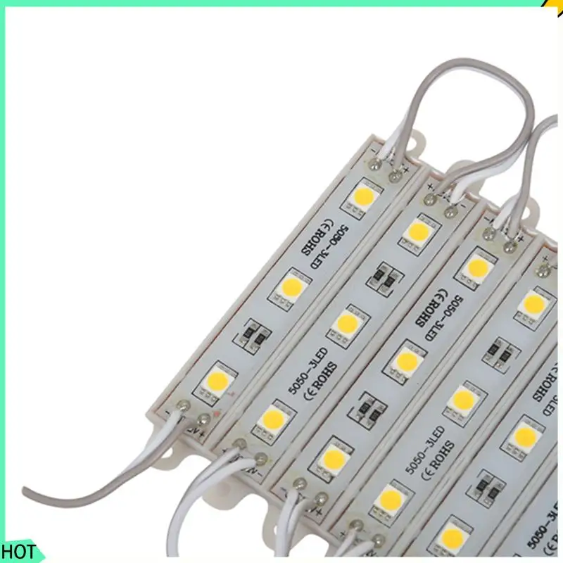 

AWAH 3 X 10Pcs 5050 SMD 3 LED Module LED Strip String Light Waterproof DC 12V Warm White