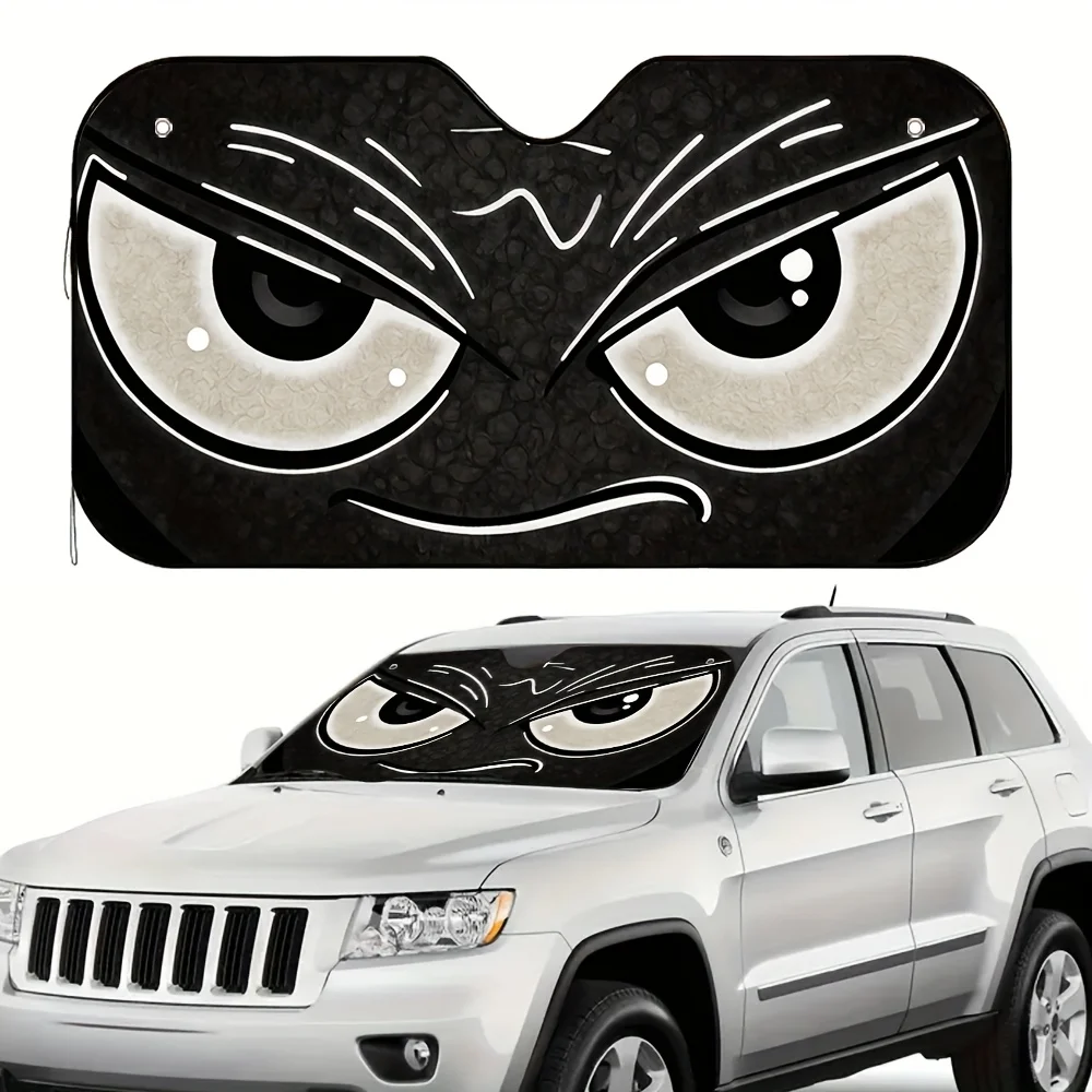 

1pc Intense Eye Expression Car Sun Visor, Perfect For Family Cars And Company Vehicles, Blocks Harsh Sunlight, Improves Comfort.