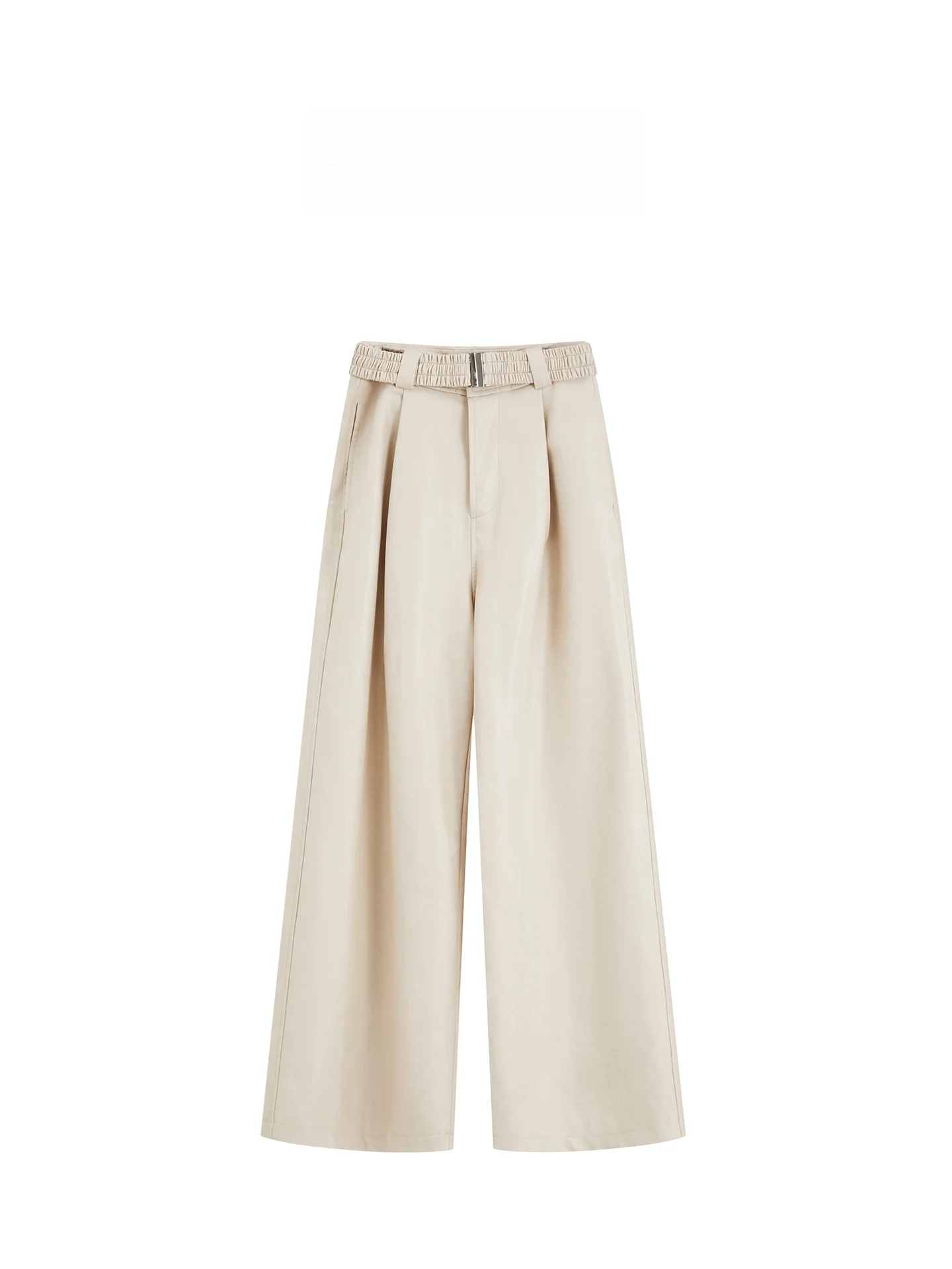 

Alin Casual Pants Women's Loose Wide Leg Long Pants PU Leather Straight Cut Winter Versatile Slimming Elastic Waist Commute S...