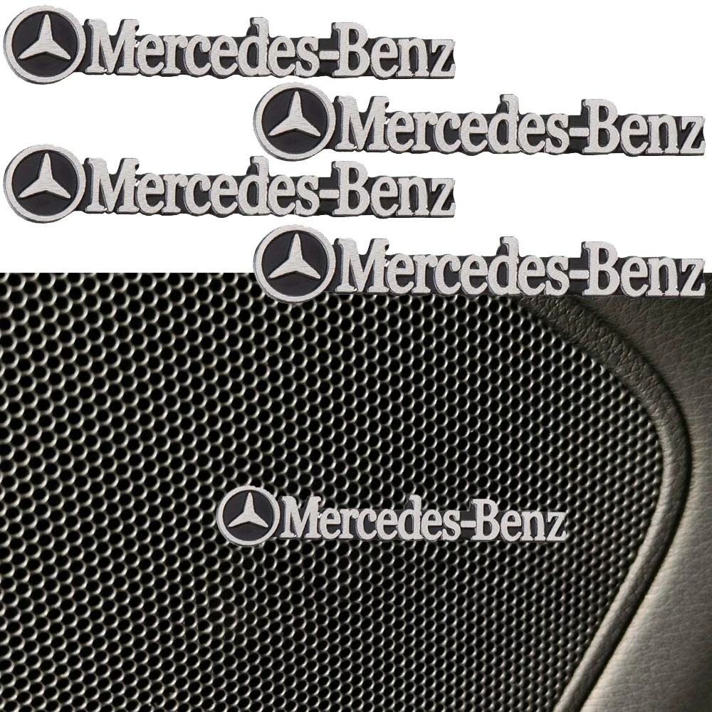 3D Metal Car Audio Styling Sticker Decoration Auto Emblem Decals For Mercedes Benz Amg W205 W211 W204 W212 W176 W221 W169 W177