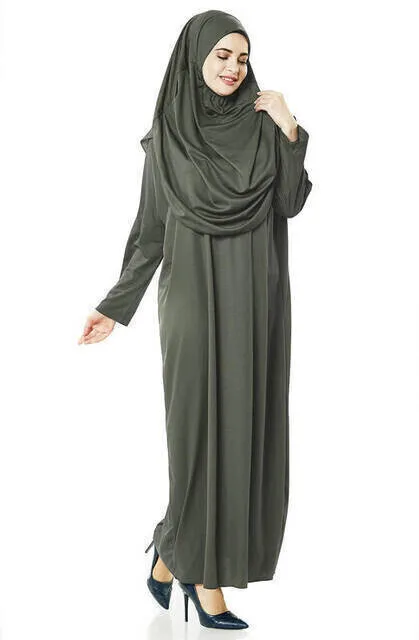 IQRAH One-Piece Prayer Gown-Khaki-5015