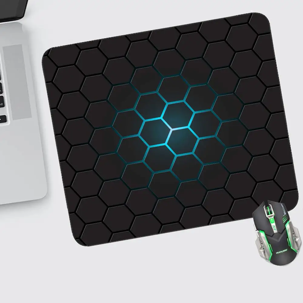 

Abstract Black Hexagon Pattern Mouse Pad Small Mouse Pad Gaming Accessories Offices Keyboard Computer Desk Mat Pc Gamer Non-slip