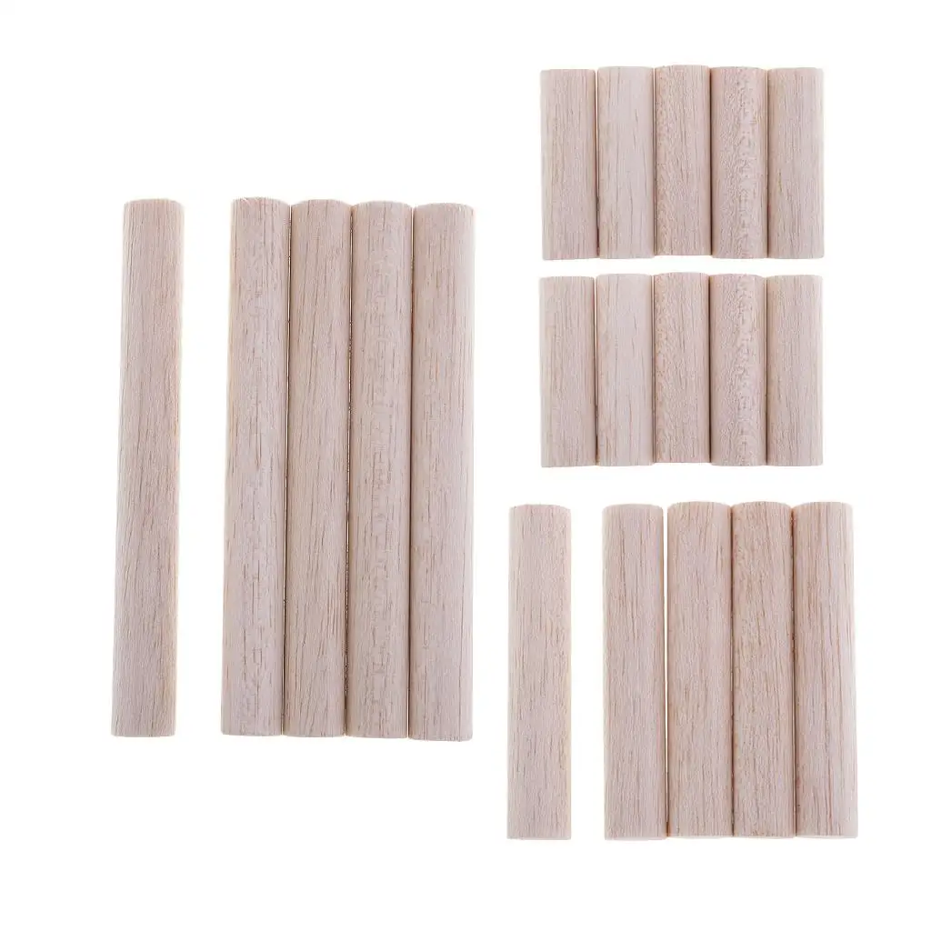 แพ็ค 5/10 15 มม.หนาไม้ Dowel Rods-ไม้ Balsa ที่ยังไม่เสร็จ Dowels สําหรับงานฝีมือและงานไม้,อาคาร,DIY