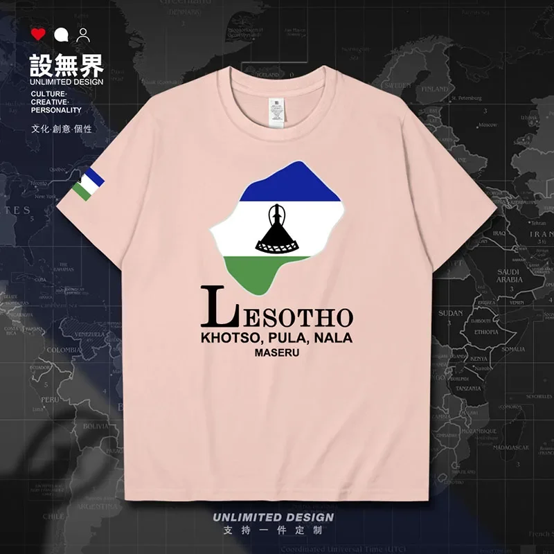 Kingdom of Lesotho LSO Sotho Basotho LS Map mens t shirt gyms brands casual sports streetwear white meeting new clothes summer
