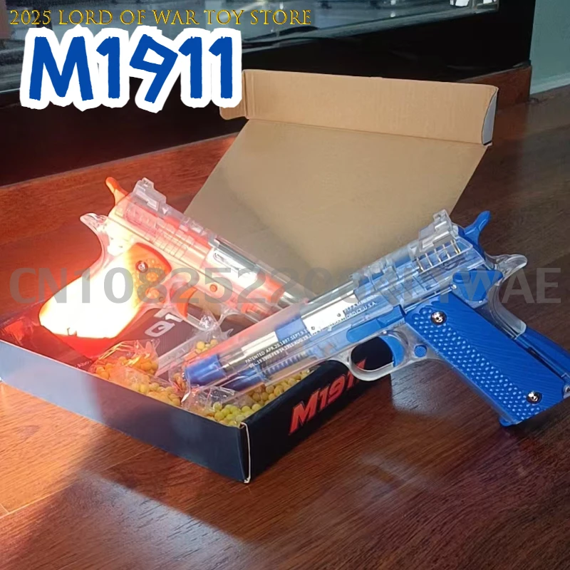 New Toy Gun M1911 Empty Chamber Hanging Machine Gun Toy Gun Quick Disassembly Manual Boy BB Bullet Children Lower Magazine