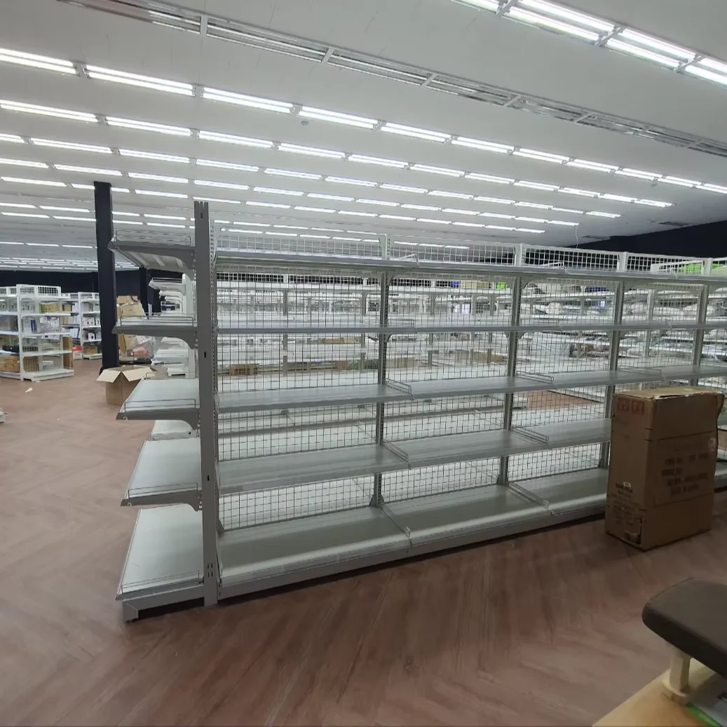 Department Store Large Supermarket Shelves in the Island Shelf Daily Supermarket Rack Double-sided Metallic  Life Custom Size