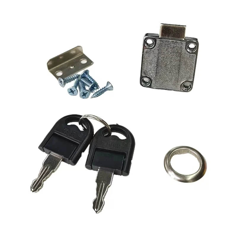 

1 Set Cabinet Drawer Latch Locks Furniture Door Lock Hardware Desk Lock Wardrobe Cabinet Door Locks Bedside Bookcase Solid Lock