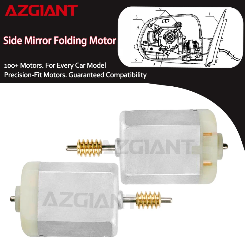 Azgiant Car Rearview Mirror Folding Inner Motor For VW Nivus/Golf/Passat/Polo/T-Cross/Transporter T6/T-Roc A11/Virtus Auto parts
