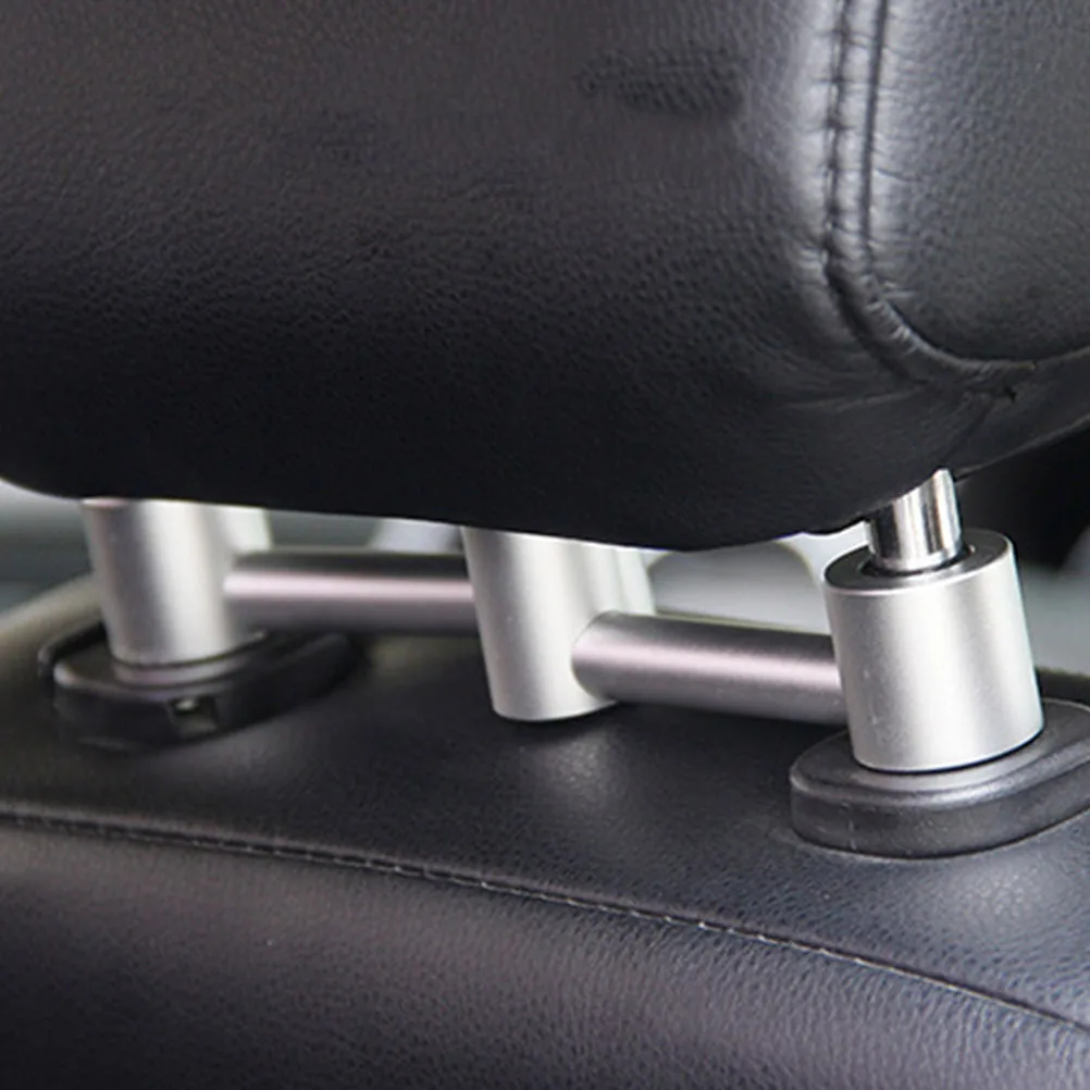 

Крючок на подголовник спинки автомобильного сиденья, алюминиевый сплав, серебристый, прочный креативный скрытый подвесной органайзер для хранения, держатель для бутылок с водой