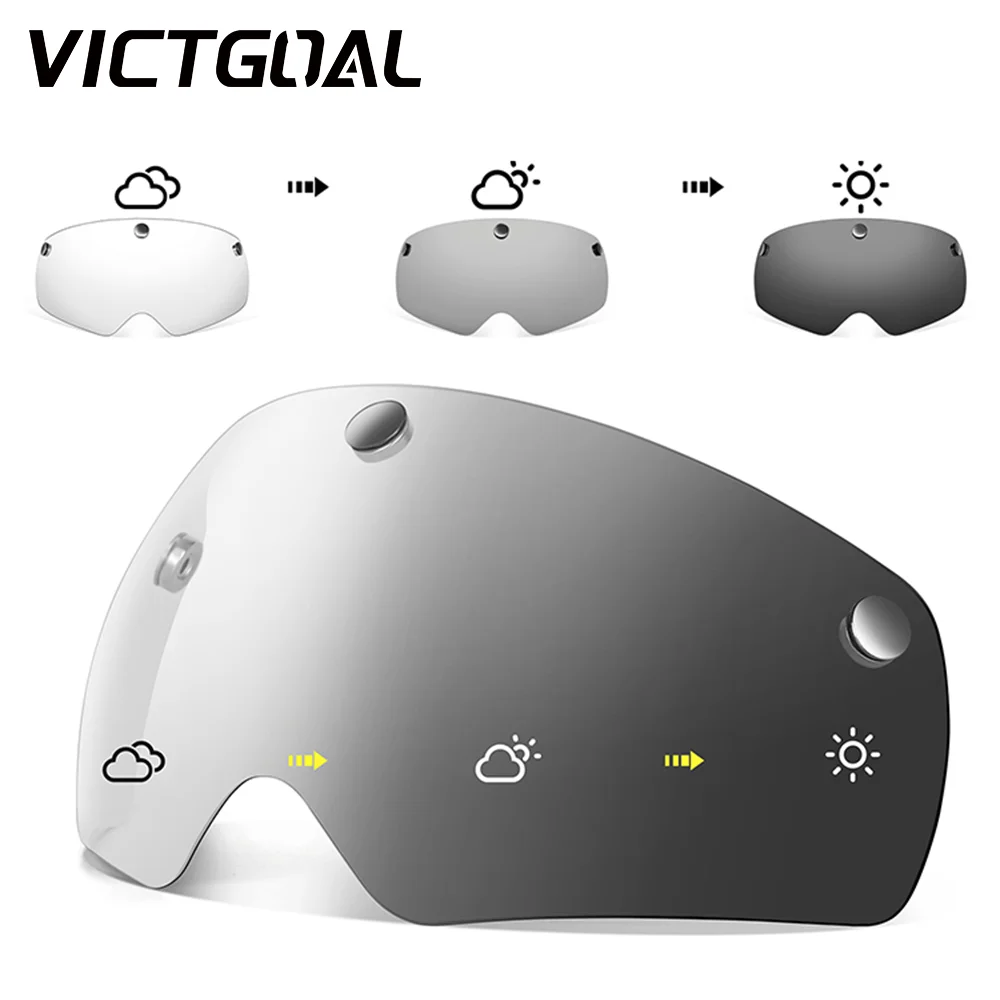 

VICTGOAL Bike Helmet Photochromic Lens Magnetic Lenses Bicycle Polarized Goggles Sports Sunproof Glasses MTB Cycling Accessories