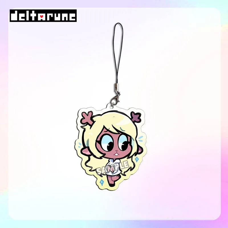 لعبة Deltarune كريس سوزي سبامتون رالسي تأثيري المفاتيح الاكريليك قلادة سلسلة هواتف كيرينغ مفتاح سلسلة حقيبة الملحقات حلية