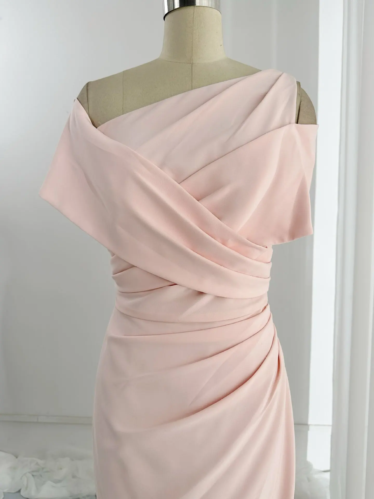 Light Pink High -Level Sense Can Wear Satin Sweet Slim Mermaid Performance Evening Dress M2035