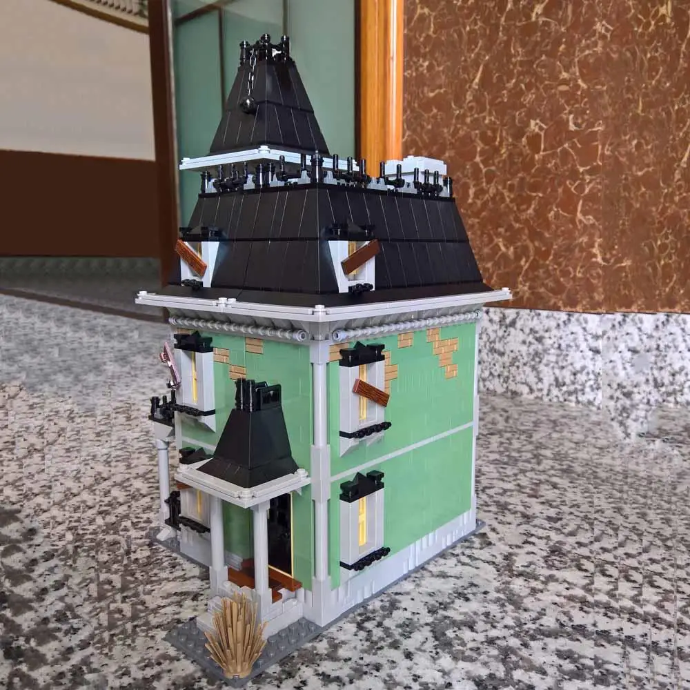 2141 elementów Monster Fighters 3-poziomowy Nawiedzony Dom Duchy Dom Wampirzy Biuro 16007 Klocki Kompatybilne z Modelami