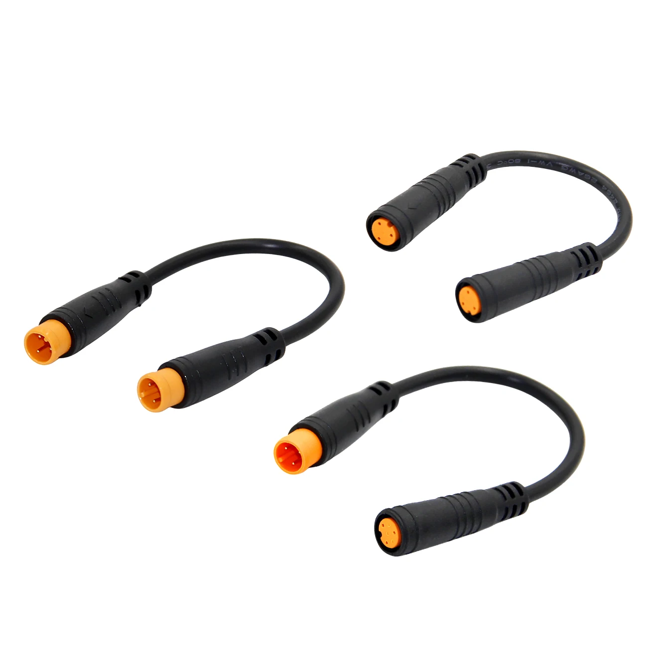 M8 12.8CM 3Pin Waterproof Connector Wire, Male to Male/Male to Female/Female to Female for E-Bike Brake Signal Sensor image 3