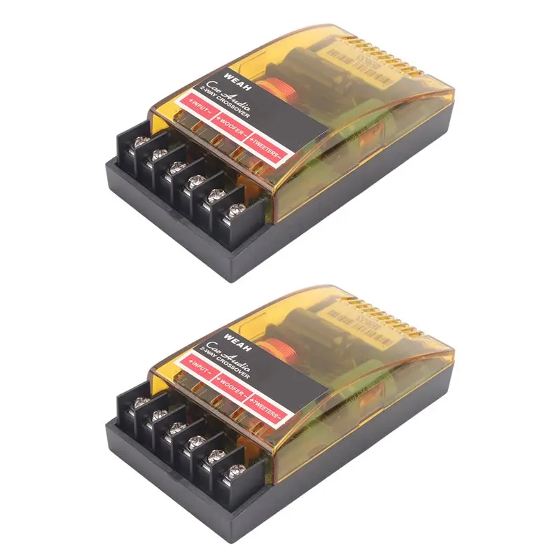 

A82U-2PCS 2 Way Car Professional Stereo Audio Frequency Divider Stereo Woofer Loudspeaker Speaker Crossover Filter