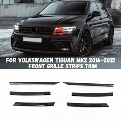 폭스 바겐 폭스 바겐 Tiguan MK2 2017 2018 2019 2020 2021 전면 그릴 스트립 범퍼 그릴 트림 커버 장식 그릴 액세서리