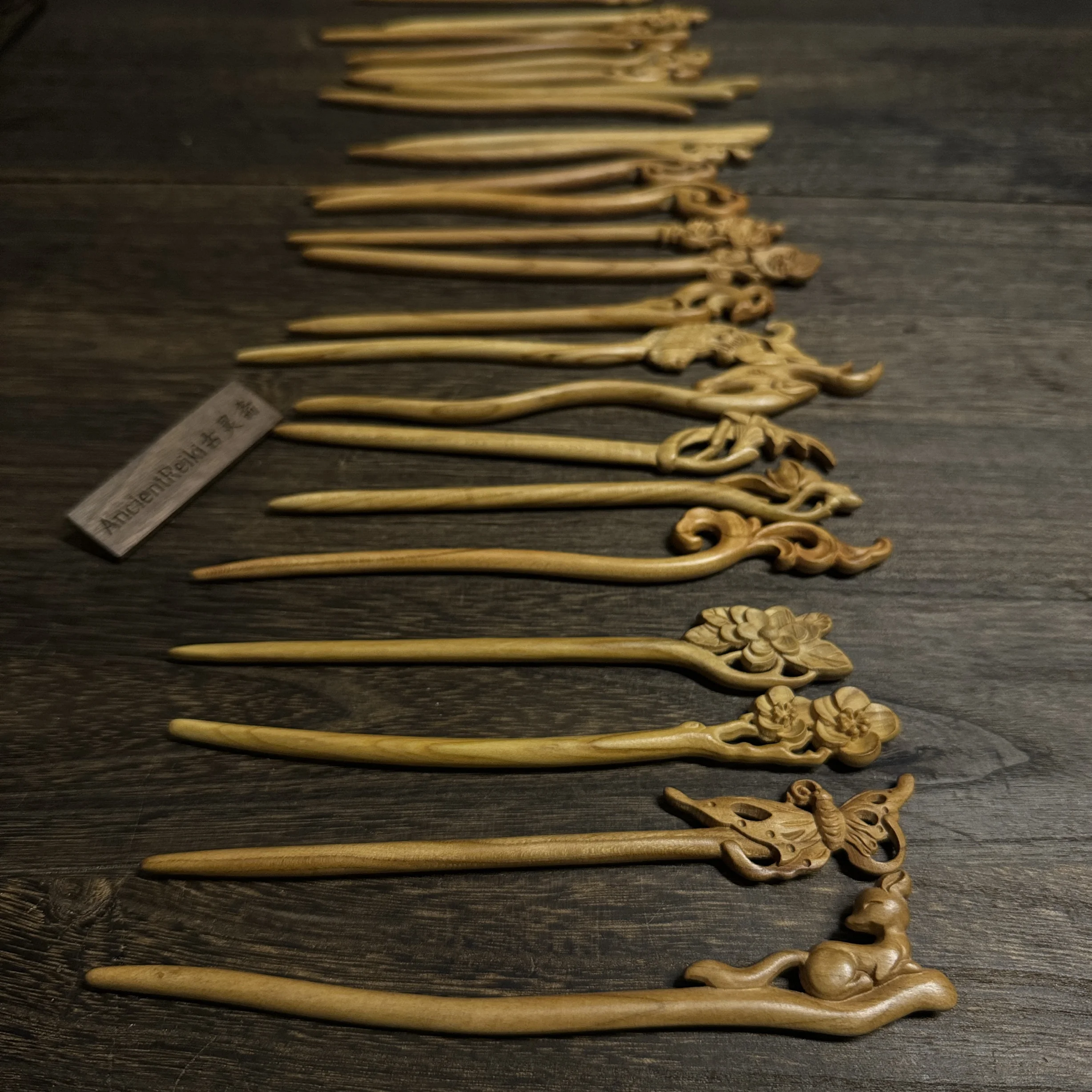 Jepit Rambut Kayu Persik Antik Aksesori Rambut Kayu Desain Tenang Tanpa Merek Asli Perhiasan Sle Faion