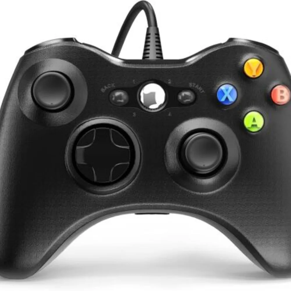 Xbox 360 Official Wired Controller With Breakaway Cable Black UK