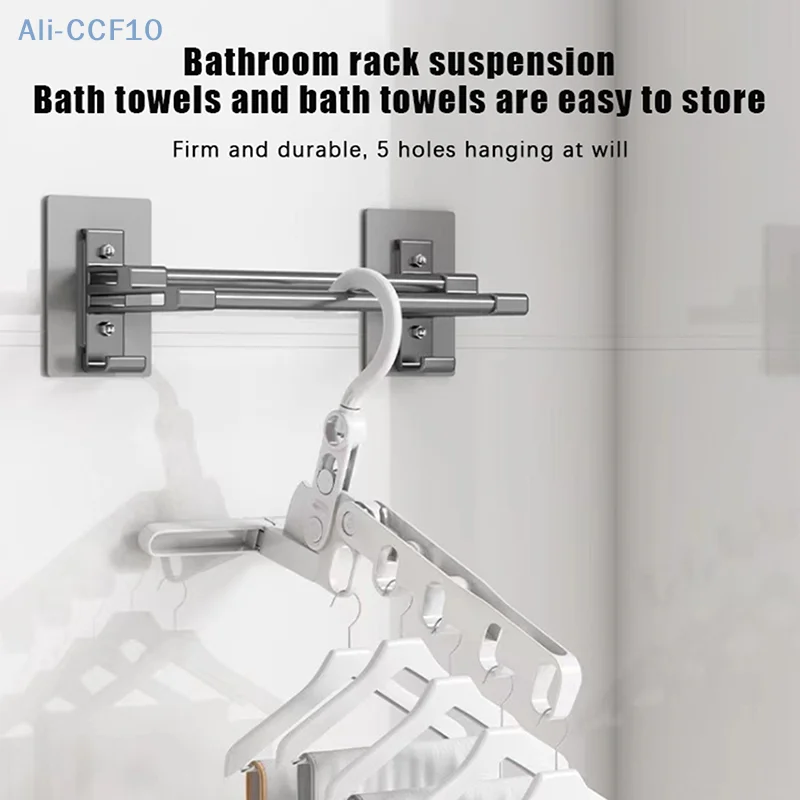 2pcs Portable Foldable Travel Hanger Folding Clothes Drying Rack Travel Hangers Hanging Rack With 5 Holes For Hotel Camping