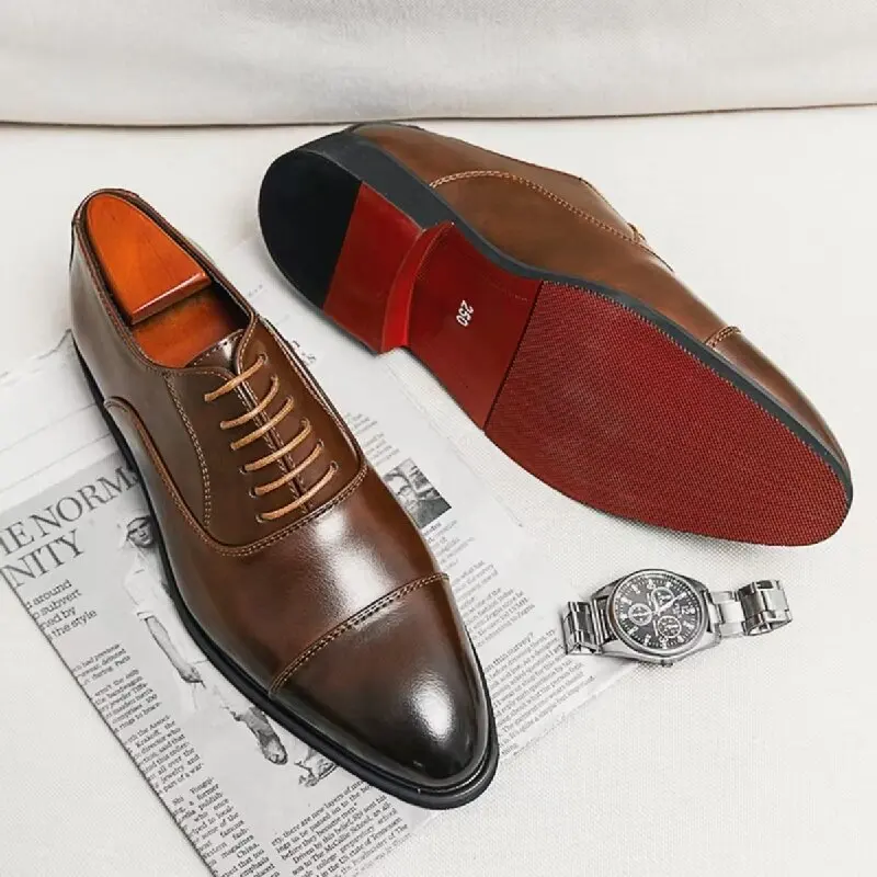 

Size 38-48 Classic Men Formal Shoes Men Casual Business Office Leather Shoes Men Gentlemen Banquet Wedding Fashion Derby Shoes