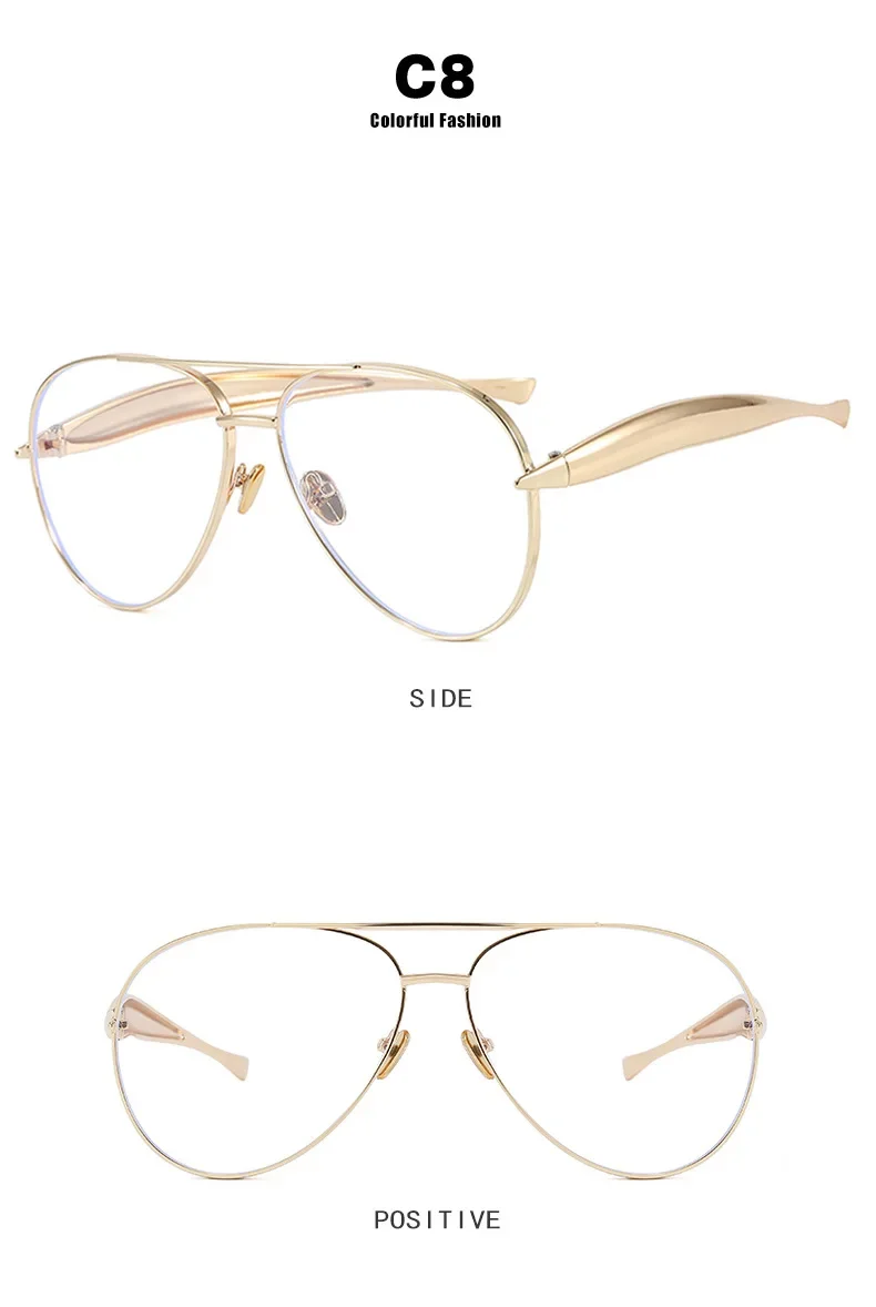 Neue Y2K Vintage Metall-Piloten-Sonnenbrille für Damen und Herren, Punk-Stil, Beliebte Outdoor-Fahrbrille, Luxus-Marken-Designer-Brille, UV400-Schutz – Detail 16
