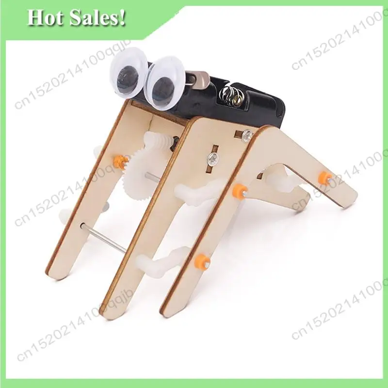 -FDDT 2X Wooden Walking Spider Robot Bionic Spider Robot DIY Assemble Model Science Technology Experiment Kit