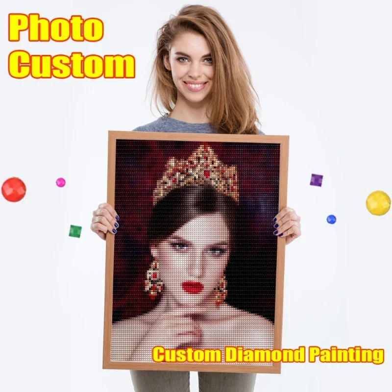 Personal picture Diamond Painting Photos Custom Full Square Round Rhinestones Diamond Embroidery Wedding Home Decor Gift