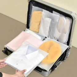 6Pcs Travel Ziplock Storage Bag Portable Waterproof Plastic Clothes Shoe Packaging Bag Clear Organizer Bag