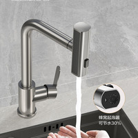 Kitchen Faucets Deck Mounted Mixer Stream Sprayer Head Hot Cold Taps Brass Sink Faucet Pull Out Kitchen Sink Water Tap