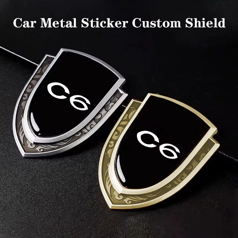 

3D Badge Sticker Car Fender logo Rear Trunk Sticker For Citroen C6 2005 2006 2007 2008 2009 2010 2011 2012 Auto Accessories