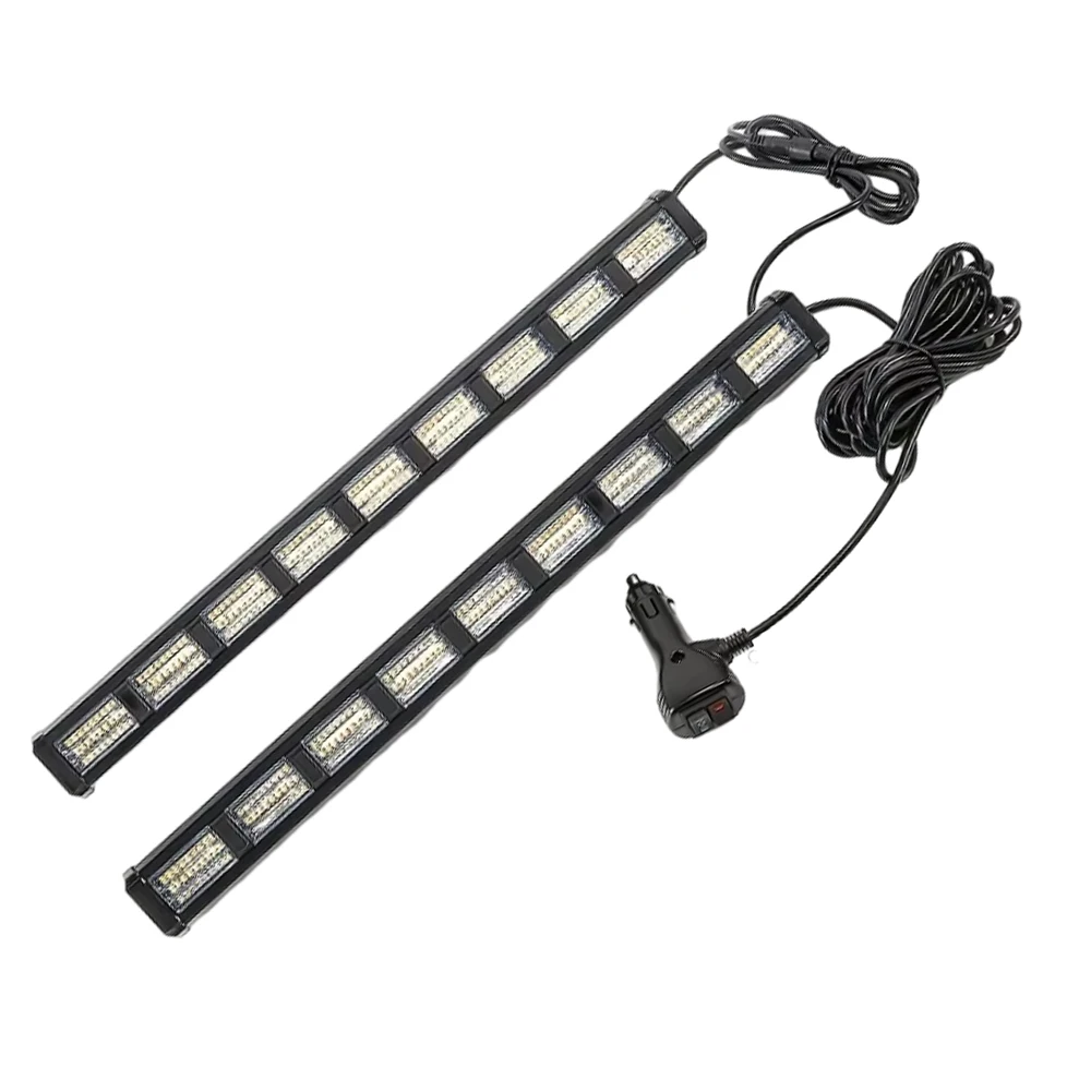 12-24V 44cm 162LED one to two windshield suction cup flashing light with power cord fit for cars, trucks, off-road vehicles