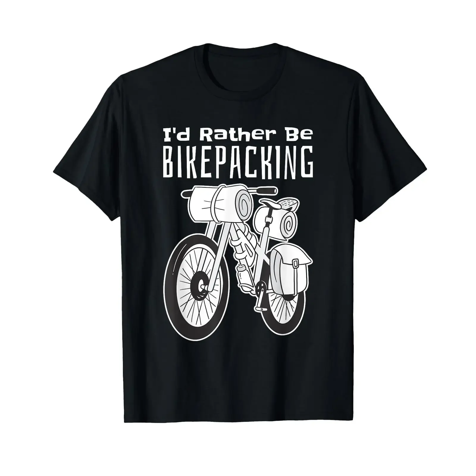 Bikepacker Ich würde lieber Bikepacking T Shirt black vintage Washed Versatile designer clothes Stretched Soft fashion