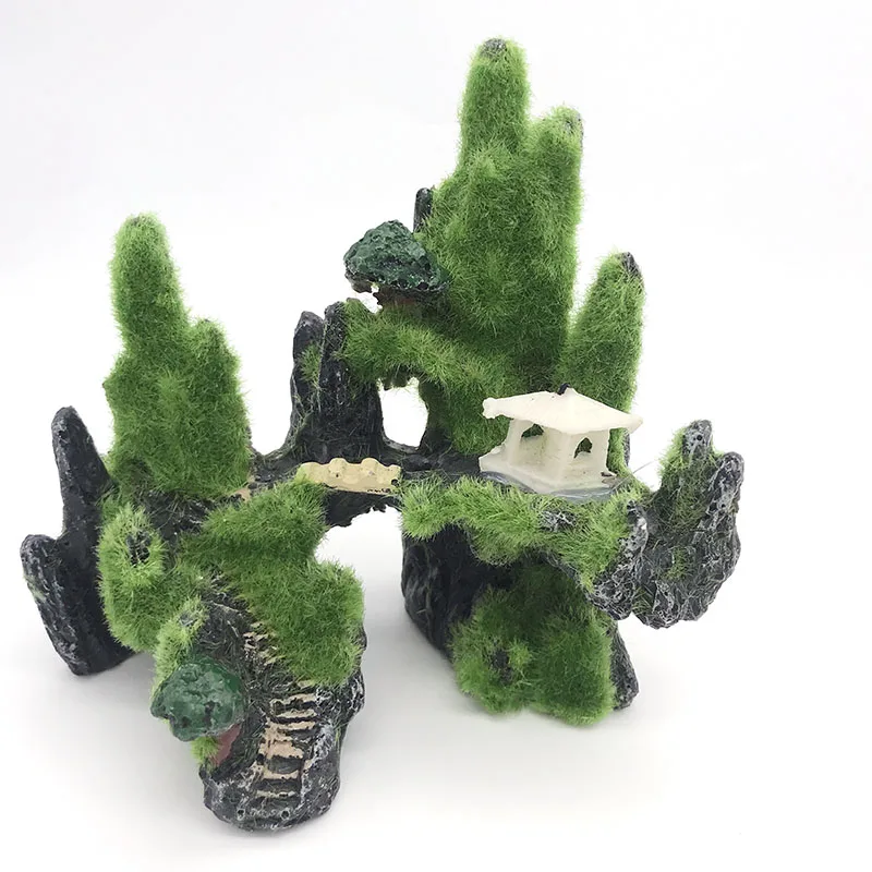 Resin Mountain Aquarium Decoration Landscape Aquatic Fish Tank Ornament Decor High Quality Crystal Shrimp Dodge House Shelter