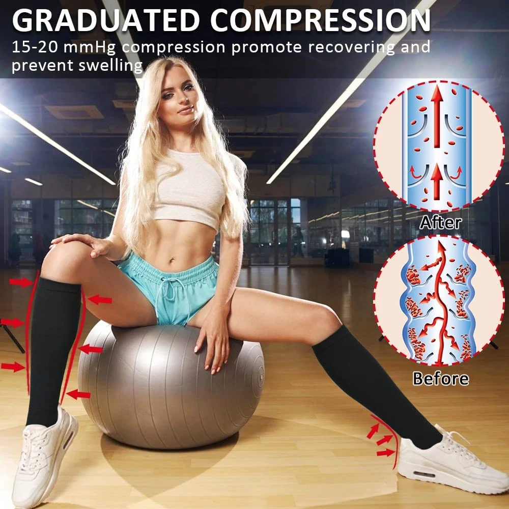 Copper Compression Sock Compression Stockings Zipper Sock & Zip Chaussette De Compression Medias De Compresion Brace