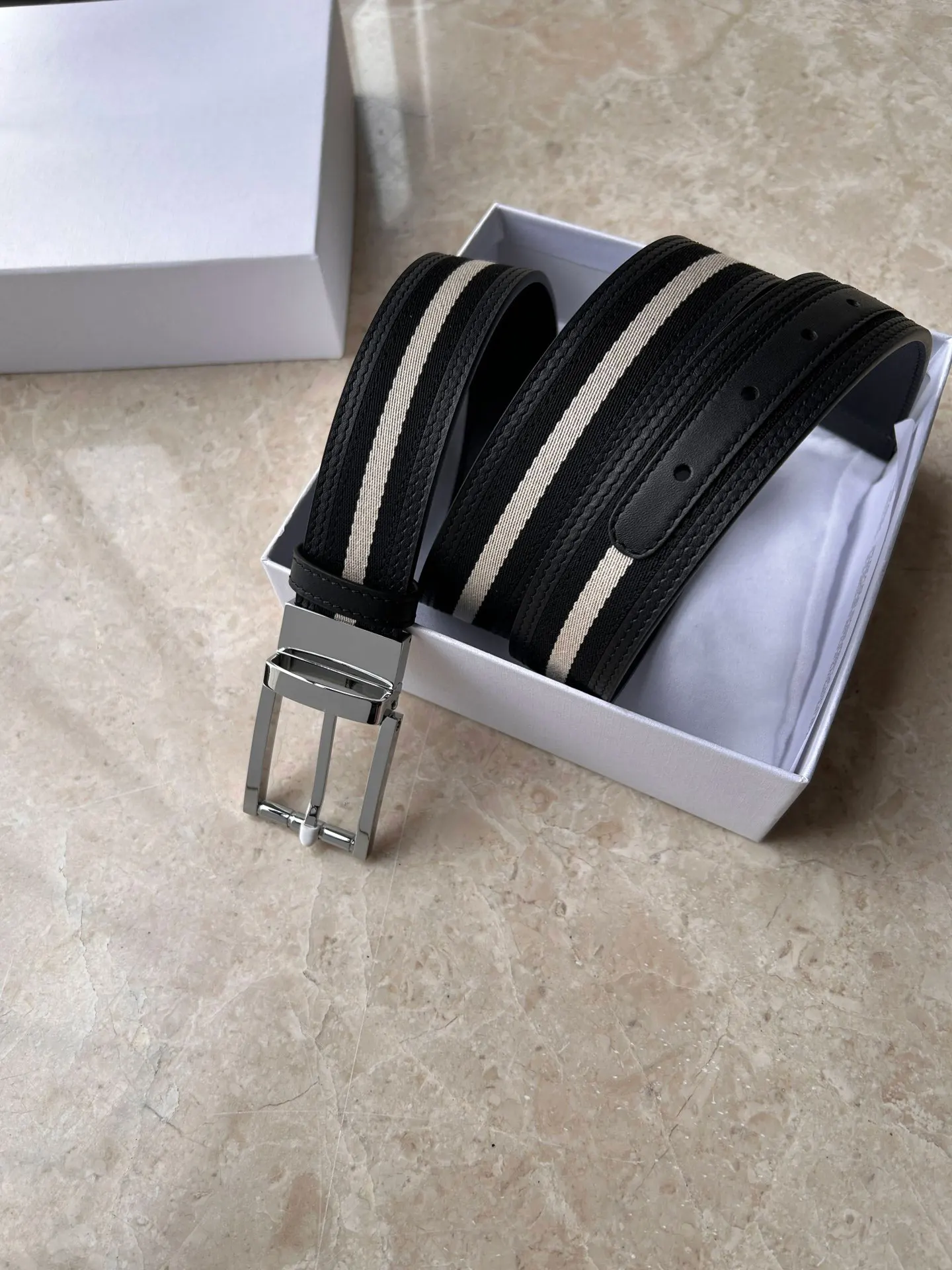 High Quality B Style Belts Fashoin Patchwork Leather Canvas Design Belts Male Strap Luxury Causal Waistband