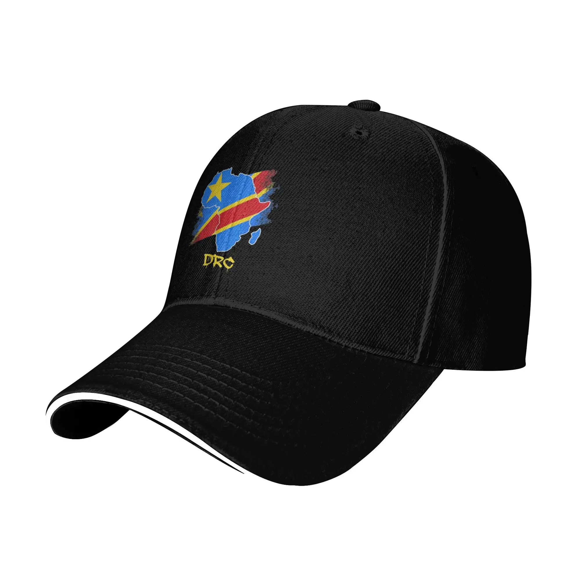 6 Styles DR Congo flag in Africa Map Love RDC DRC Republic Of Congo  Hiking Baseball Caps Men Female Beach Sun Hats Trucker Cap