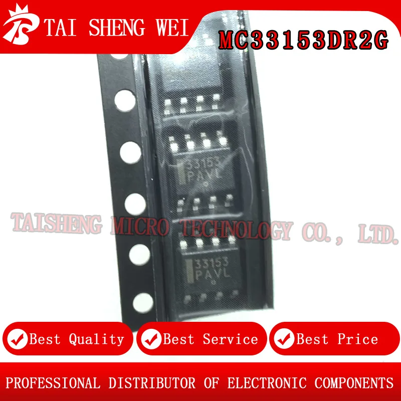 5PCS Brand New Original MC33153DR2G MC33153 Printed 33153 Air Conditioner Inverter Board Spare Parts SOP-8 Driver Chip