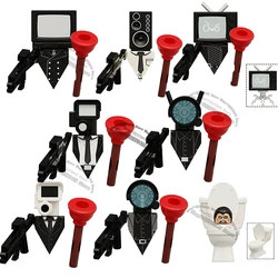 KDL818 Anime Skibidi Toilet Cartoon Bricks Dolls Cameraman Speakerman TV Man Mini Action Toy Figures Building Blocks