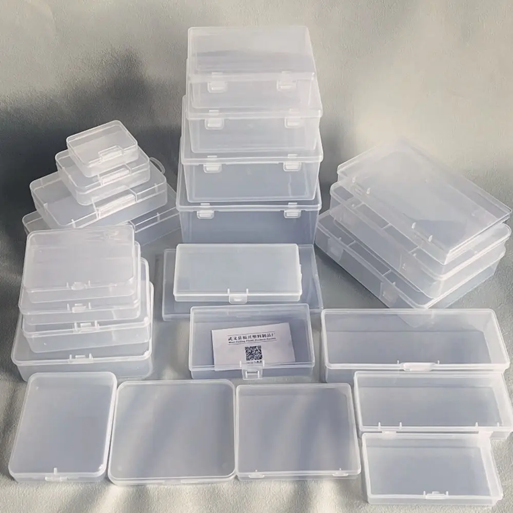 Plastic Opbergdoos Hot Vierkant Duurzaam Sieraden Kralen Container Transparante Kleine Items Case Elektrisch Gereedschap Houder