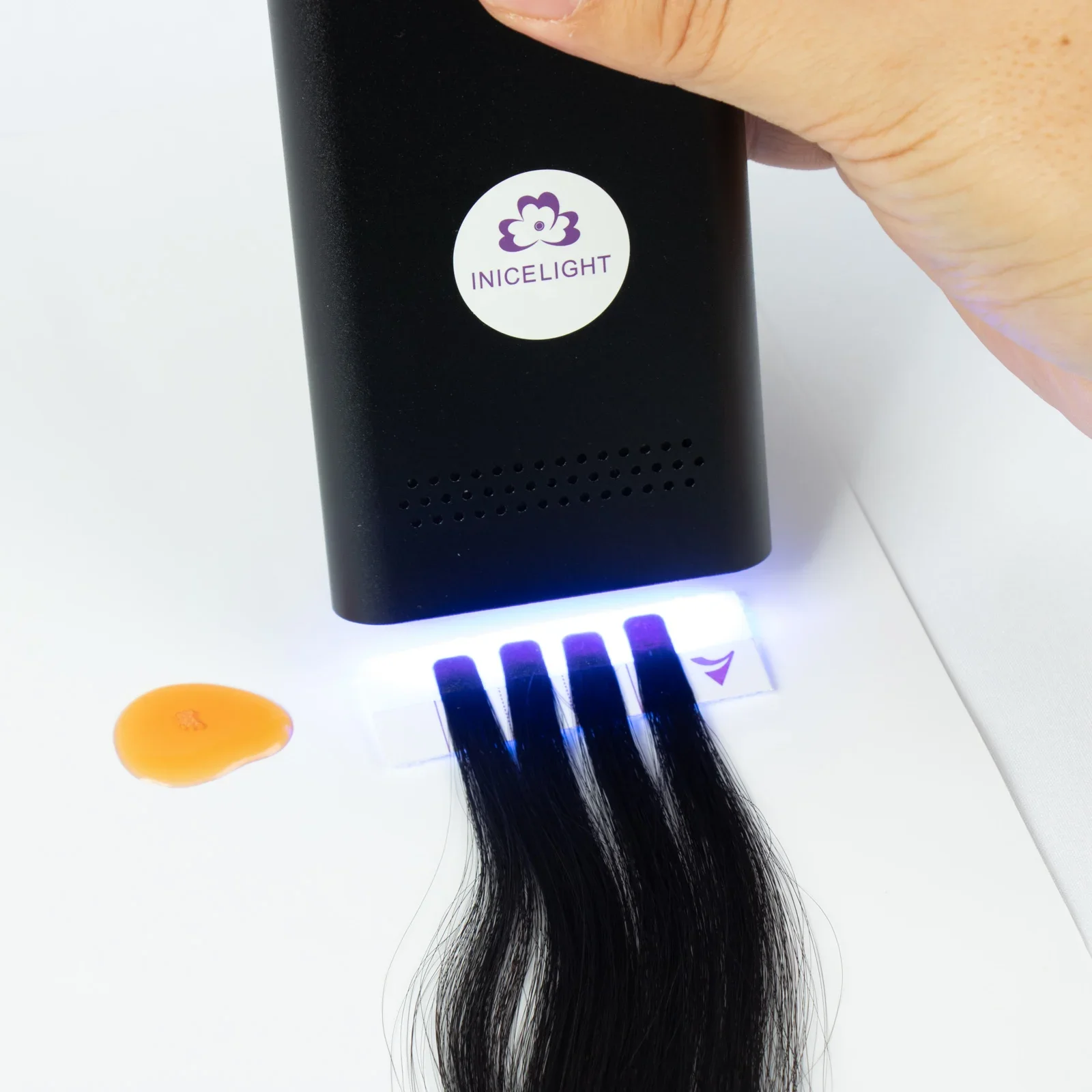 2pcs extensor de cabelo cola uv lâmpada uv extensor de cabelo