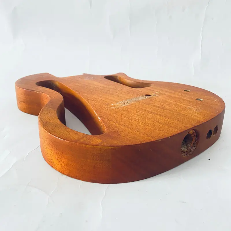 EB369 MINI Guitar Body Nature Color for Electric Ukulele Body DIY Replace Custom Order Solid Redwood