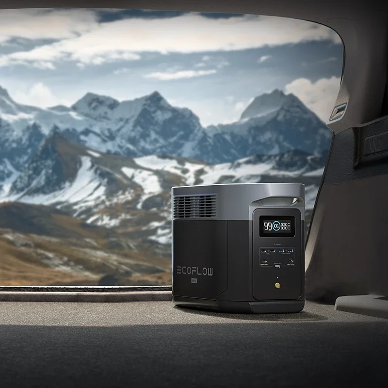 DELTA2 Max 2400 W Tragbare Station Notfall Backup Solar Panel Generator Lifepo4 Batterie Taschenlampe Hause Outdoor Camping RV