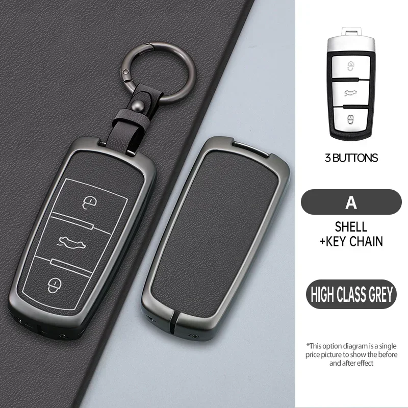 

Fashion Alloy Car Key Case Cover For Volkswagen VW CC Passat B6 B7 Passat 3C CC Maogotan R36 B5 B7L Protector Auto Accessories