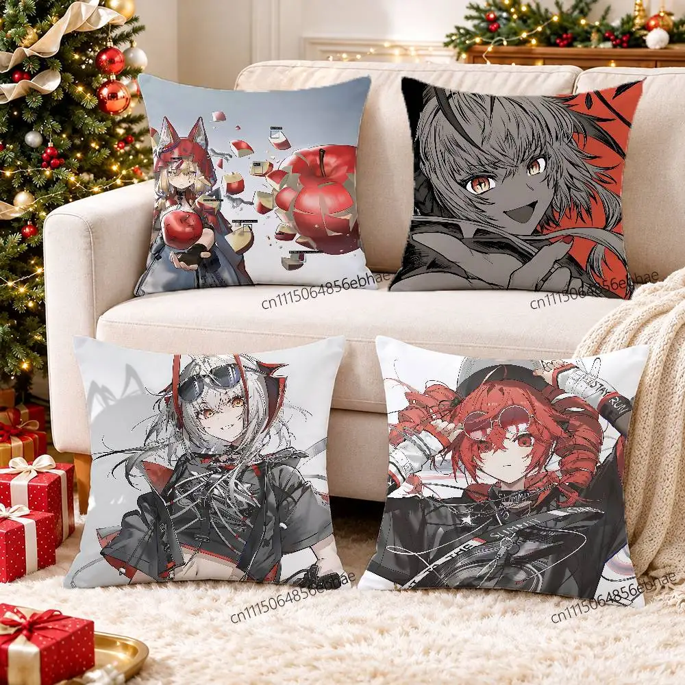 FOR Arknight Enfield Rossi 45x45cm Square Cushion Cover Cartoon Print Decorative Throw Pillow Case for Couch Bed Car Home Decor