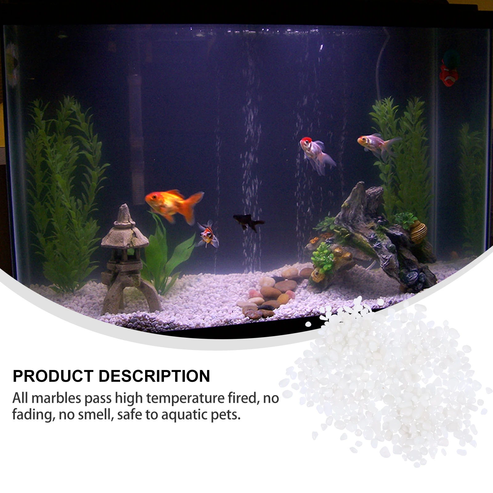 

Aquarium Rock Colorful Crystal Stones Glass Gems Decorations White Transparent Gravel