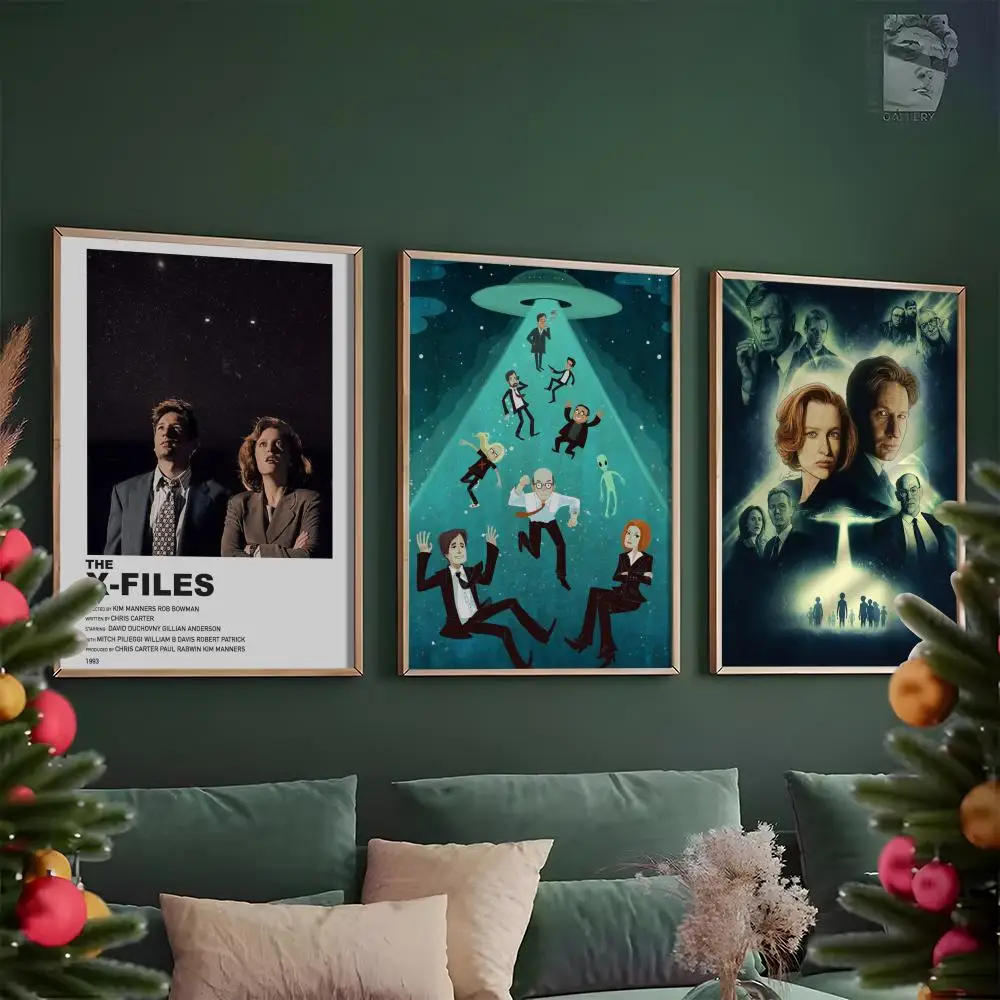 الفيلم الكلاسيكي T-The X-Files ملصق HD أنيمي موضوع ساخن المغني/OST/فيلم مقاوم للماء عصا ذاتية ديكور المنزل #3