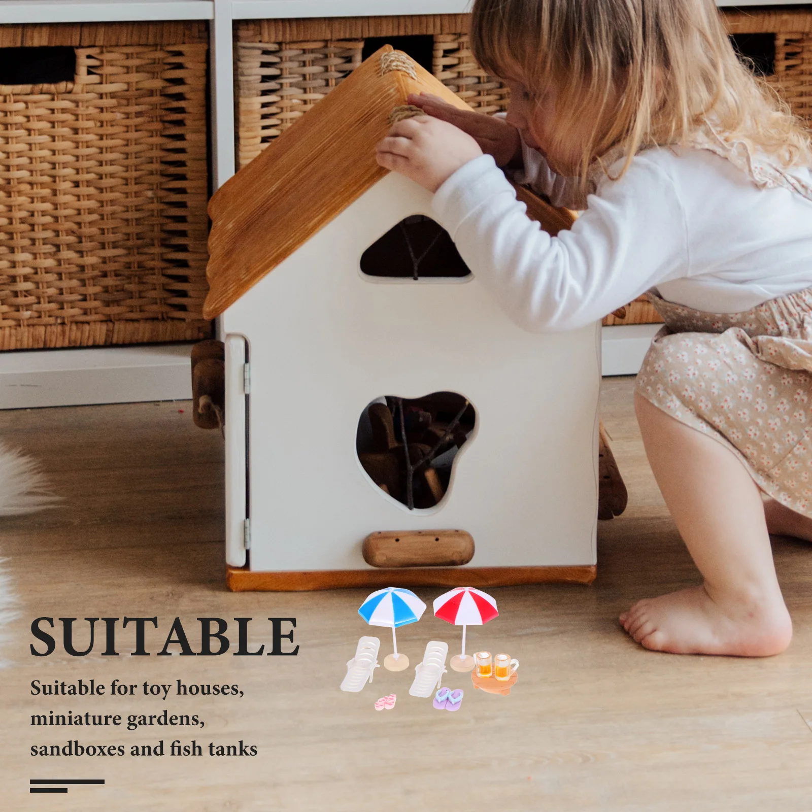 

1 Set Diy Miniature Beach Accessories Resin Plastic Waterproof Tiny Dollhouse Poolside Furniture For Fairy Garden Cake Toppers