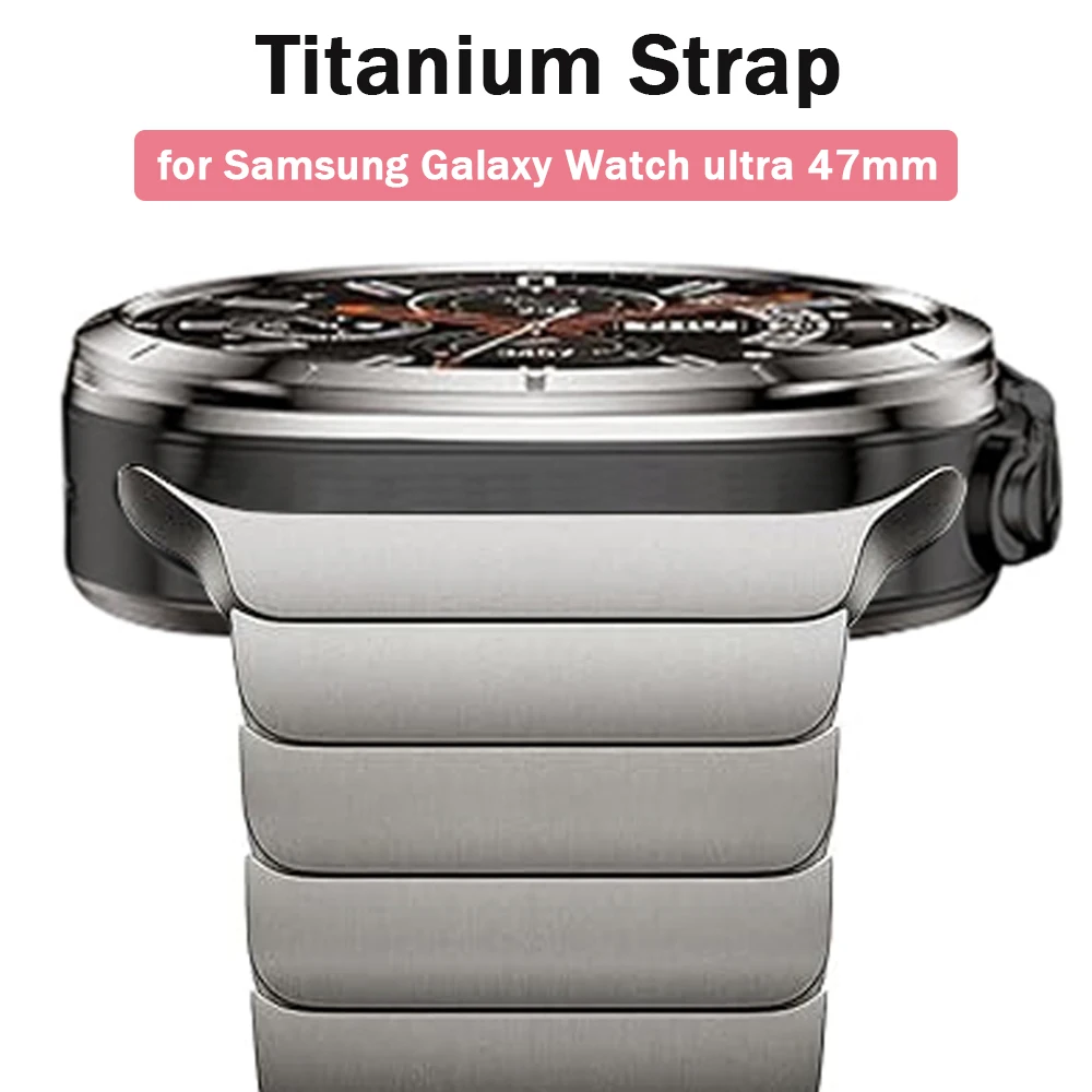 

Магнитный титановый ремешок для Samsung Galaxy Watch Ultra 47 мм, браслет, сменные аксессуары для Galaxy Ultra, ремешок 47 мм