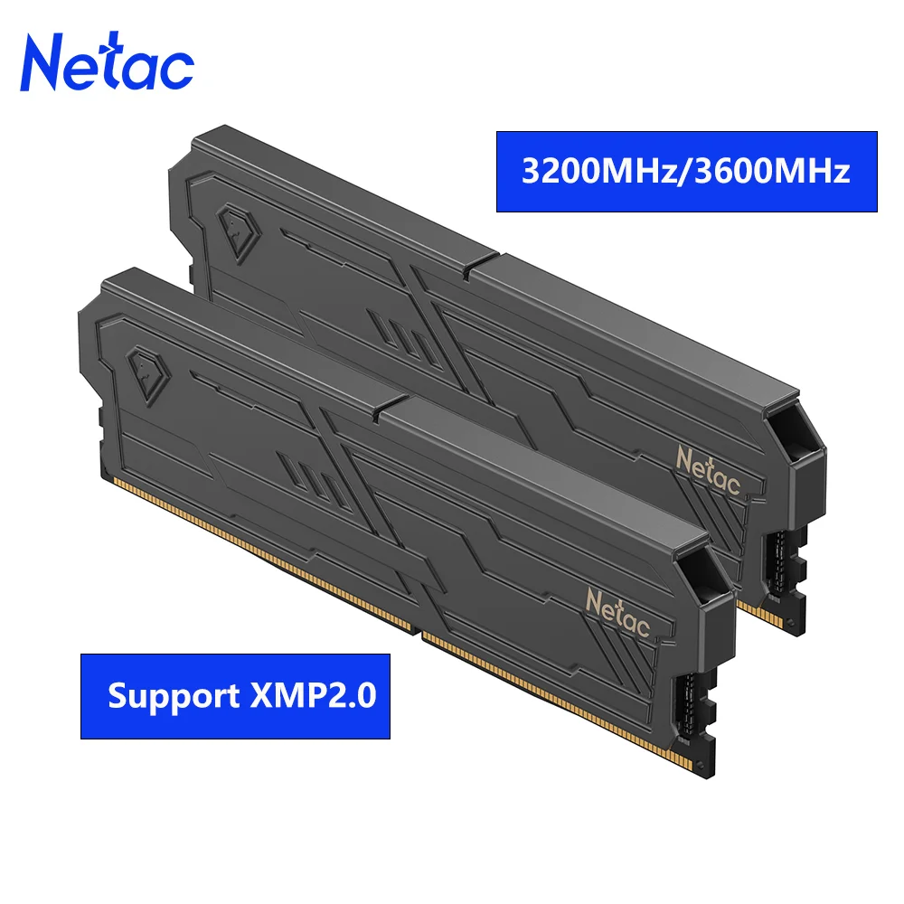 Netac Memoria Ram 8GX2 16GX2 DDR4 Ram UDIMM 3200MHz 3600MHz Dual Channel Memory Ram High Speed DDR5 4800MHz 5600MHz 6000MHz