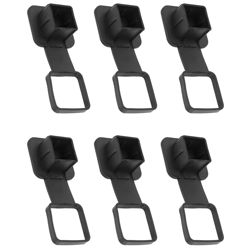 6Pcs 2 Inch Trailer Hitch Cover Plug Cap Rubber Fits 2 Inch Receivers Class 3 4 5 For Toyota Ford Jeep Chevrolet